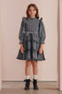 Petite Amalie Chambray Ruffle Shoulder Midi Dress